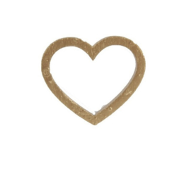 Cadeaudeco | Houten hart | Goud - 5 stuks