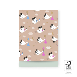 Cadeauzakjes | Ooievaar  - 5 stuks