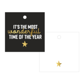 Cadeaulabel | It's the most wonderful time of the year - 5 stuks