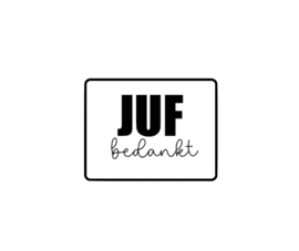 Juf | Bedankt stickers | 5 stuks