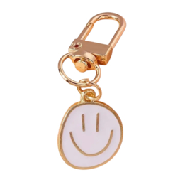 Smiley sleutelhanger | Wit