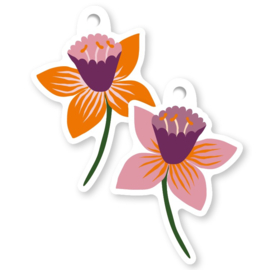 Cadeaulabels | Bloemen - 5 stuks