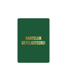 Mini kaart | Hartelijk gefeliciteerd!