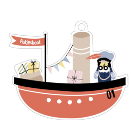 Cadeaulabel | Pakjesboot  - 5 stuks