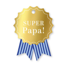 Cadeaulabels | Super papa! - 5 stuks
