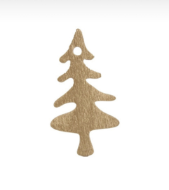 Cadeaudeco | Kerstboom | Goud - 5 stuks