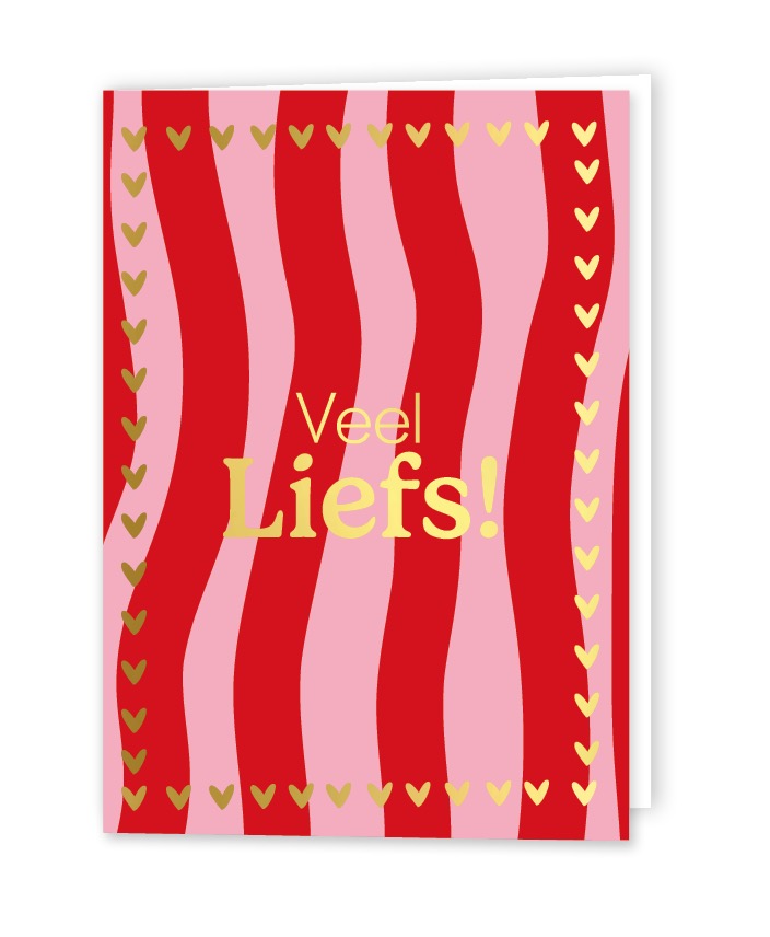 Kaart met envelop | Veel liefs!
