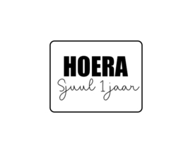 HOERA | Naam & leeftijd stickers | 5 stuks