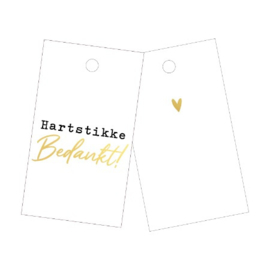 Cadeaulabel | Hartstikke bedankt! - 5 stuks