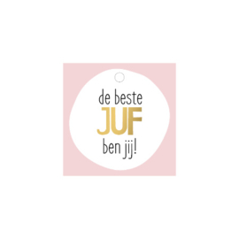 Cadeaulabel | De beste juf ben jij! - 5 stuks