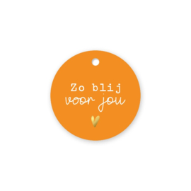 Cadeaulabel | Zo blij voor jou - 5 stuks