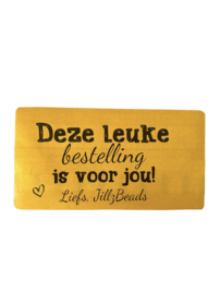 Oker | Tekst stickers | 5 stuks