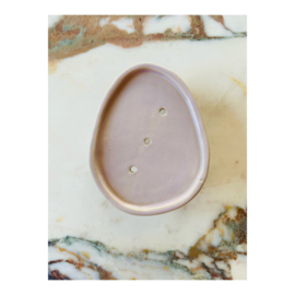 soap dish - oval, lilac