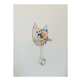 key holder - speckled cat