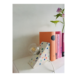 bookend lamp - speckled