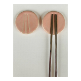 set chopstick holders - light pink