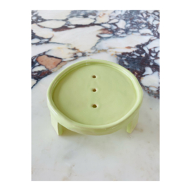 soap dish - round, lemon