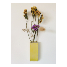 wall vase - yellow