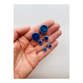 ear studs - dark blue