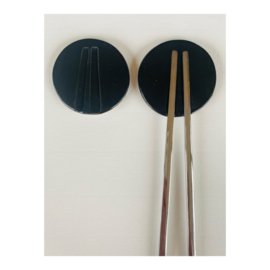 set chopstick holders - black