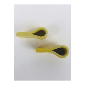 long candle holder duo - sunset yellow