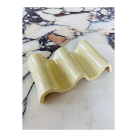 soap dish - rectangle, light yellow