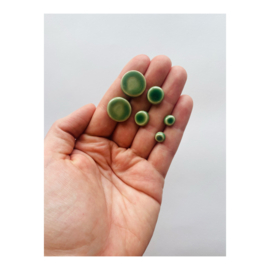 ear studs - dark green