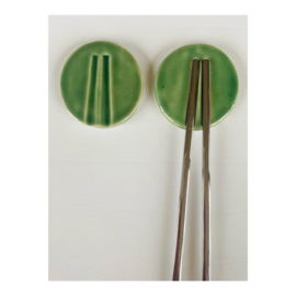 set chopstick holders - dark green