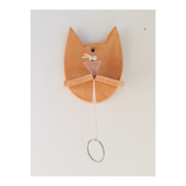 key holder - peach cat