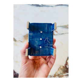 soap dish - rectangle, dark blue