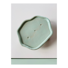 soap dish - whimsical, light green (new)