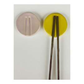 set chopstick holders - yellow and lilac