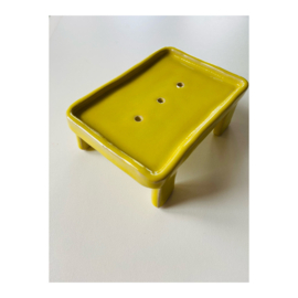 soap dish - rectangle, yellow