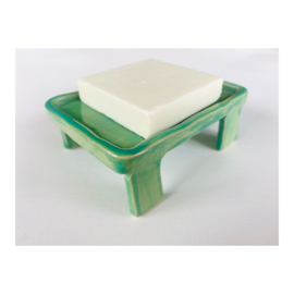 soap dish - rectangle, dark green