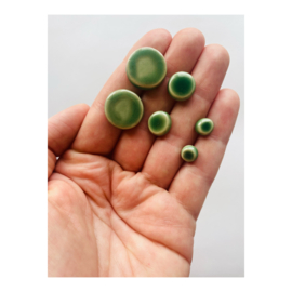 ear studs - dark green