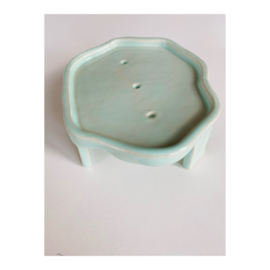 soap dish - whimsical, light green (new)