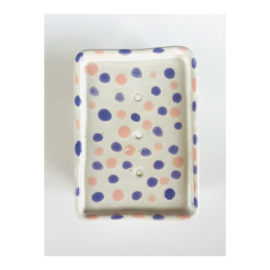 soap dish - rectangle, speckled