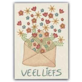 Ansichtkaart Envelop vol liefs