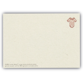 Ansichtkaart Geboorte Romper Roze