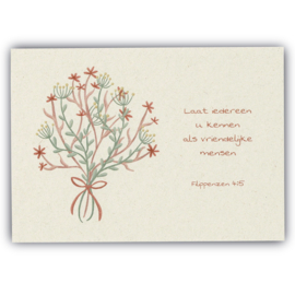 Ansichtkaart Laat iedereen u kennen als vriendelijke mensen