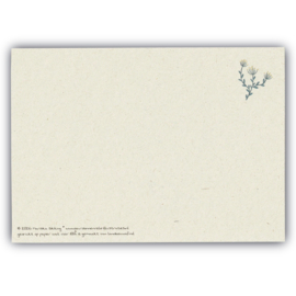 Ansichtkaart BEDANKT bos bloemen blauw/ geel