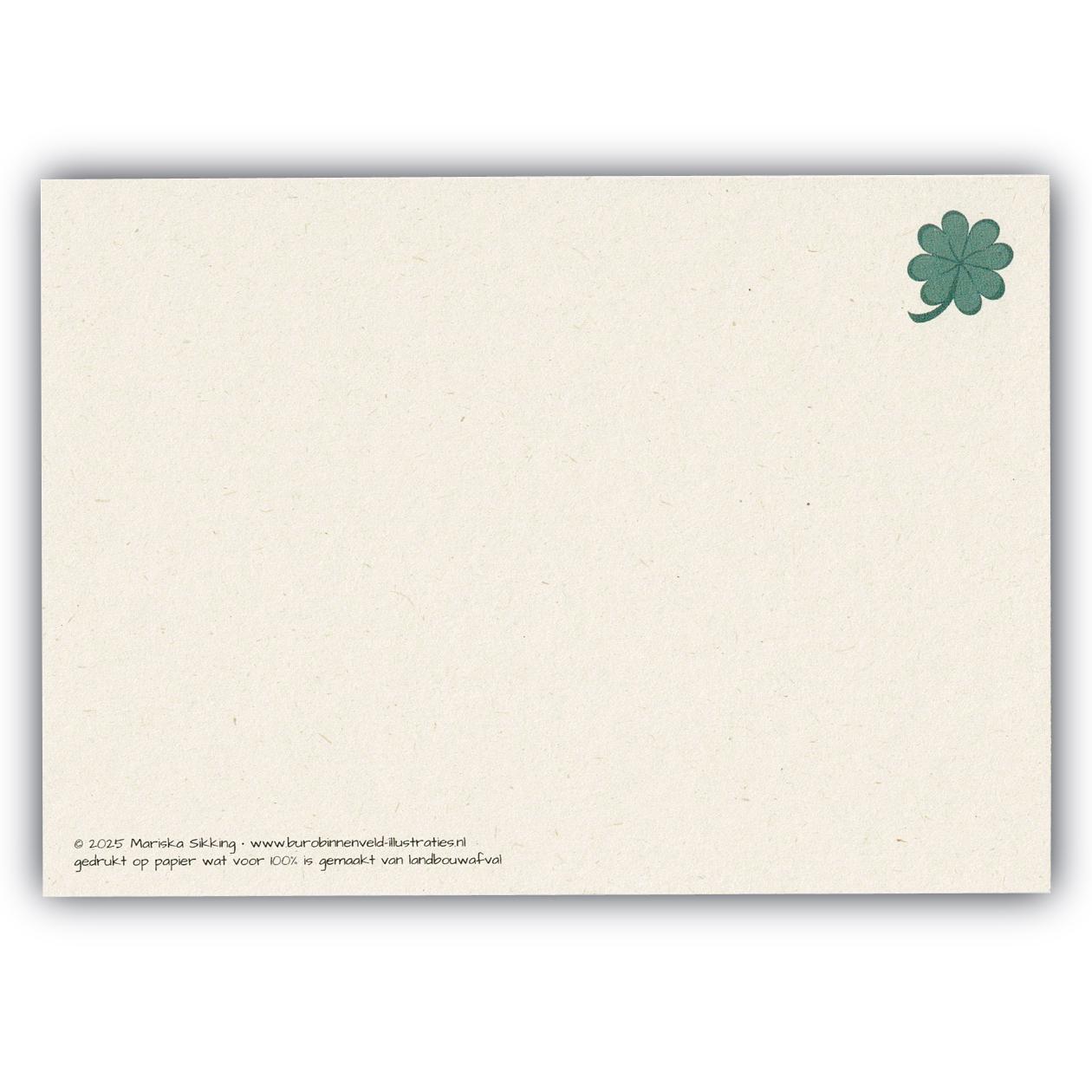 Setje met 4 ansichtkaarten (kleuren petrol, okergeel en wijnrood)