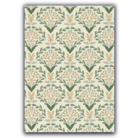 Ansichtkaart Patroon groen blauw geel 1
