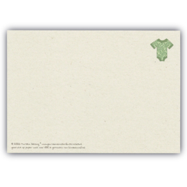 Ansichtkaart Geboorte Romper Groen