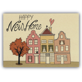 Ansichtkaart Happy New Home
