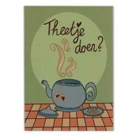 Ansichtkaart Theetje doen?