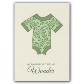 Ansichtkaart Geboorte Romper Groen