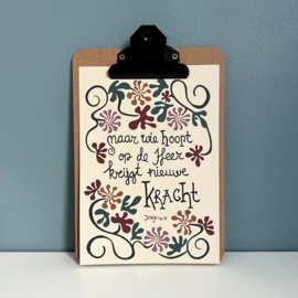 Mini-poster (A5) 'Maar wie hoopt op de Heer'