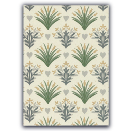 Ansichtkaart Patroon groen blauw geel 2