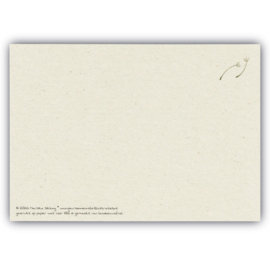 Ansichtkaart Woorden schieten tekort (paardenbloem)